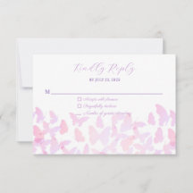 Butterfly Quinceañera UAWG Response Card