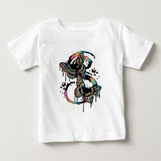 Butterfly Rain Baby T-shirt (Vorderseite)