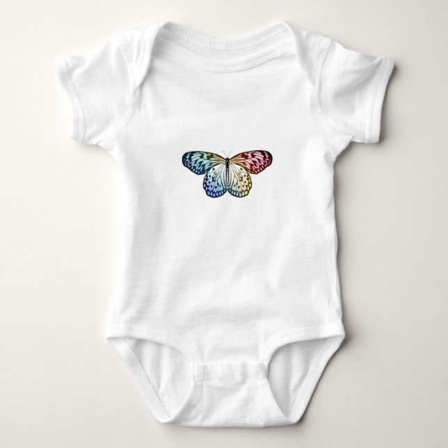 Butterfly Rainbow Baby Strampler (Vorderseite)