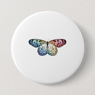 Butterfly Rainbow Button