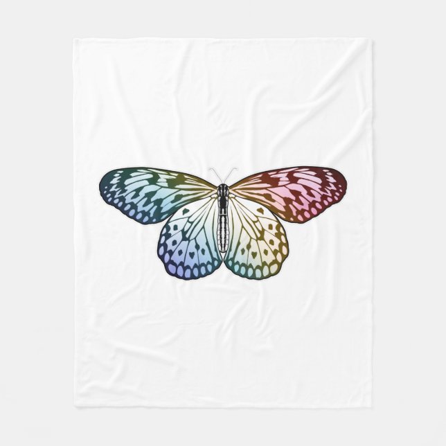 Butterfly Rainbow Fleecedecke (Vorderseite)