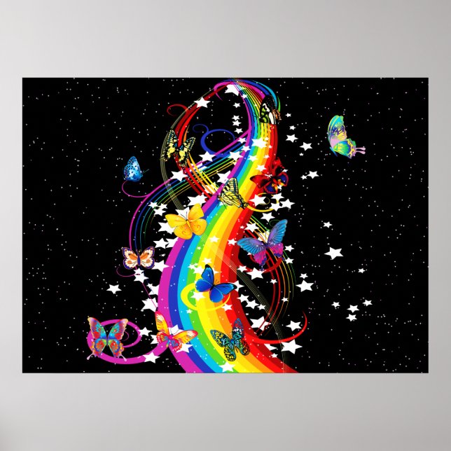 Butterfly Rainbow Poster (Vorne)