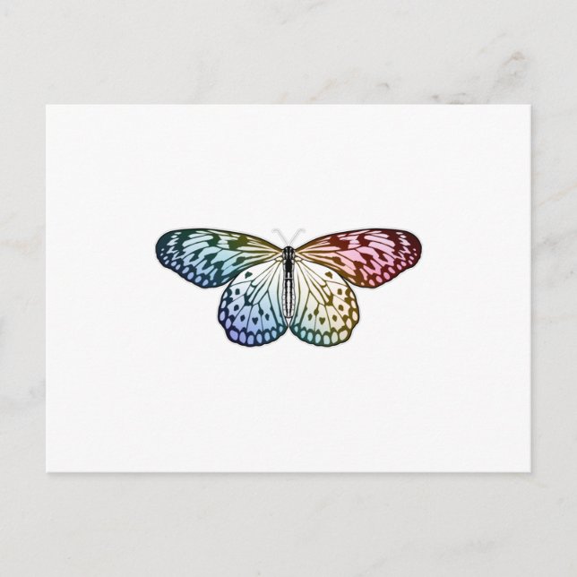 Butterfly Rainbow Postkarte (Vorderseite)