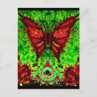 Butterfly-Rave Postkarte