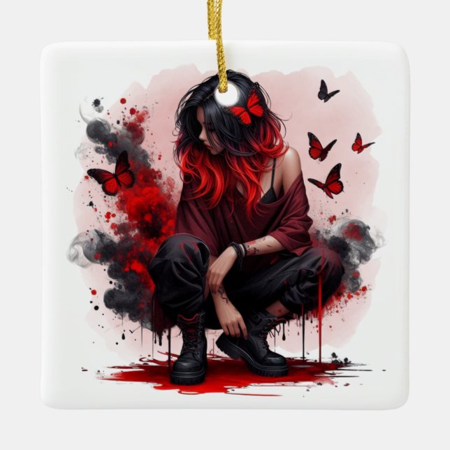 Butterfly-Rebellion Keramikornament (Vorderseite)
