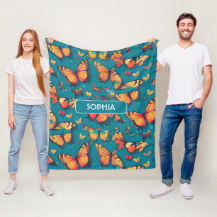 Butterfly Retro Personalisiertes Muster Fleecedecke