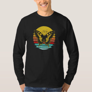 Butterfly Retro Sunset Insektenmonarchie Entomolog T-Shirt