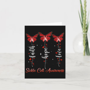 Butterfly Ribbon Faith Hope Liebe Sickle Cell Awar Karte