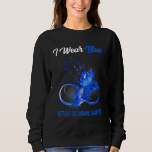 Butterfly Ribbon Feather Restless Legs Syndrom Aw Sweatshirt