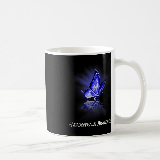 Butterfly Ribbon Hydrocephalus Bewusstsein Kaffeetasse (Rechts)