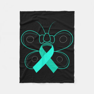 Butterfly Ribbon Mental Health Shirt Psychische Ge Fleecedecke