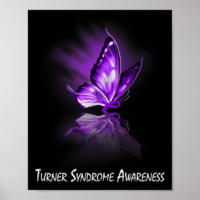Butterfly-Ribbon-Turner-Syndrom Poster (Vorne)