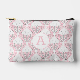 Butterfly-Rosa-Monogramm Zubehörtasche