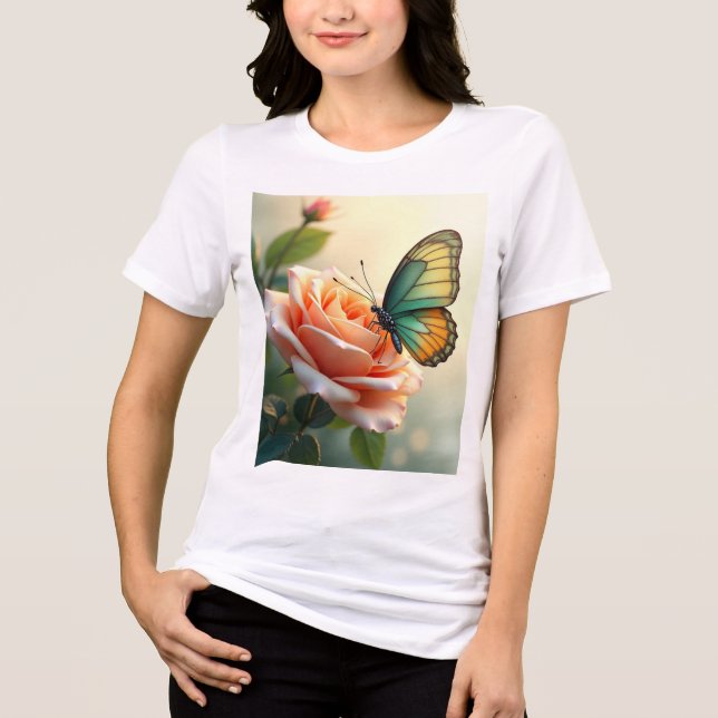 Butterfly Rose Elegance T - Shirt (Vorderseite)