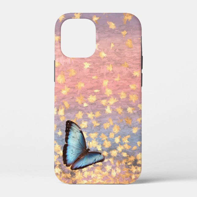 Butterfly Rose Gold Flakes Abstraktes Design Case-Mate iPhone Hülle (Rückseite)