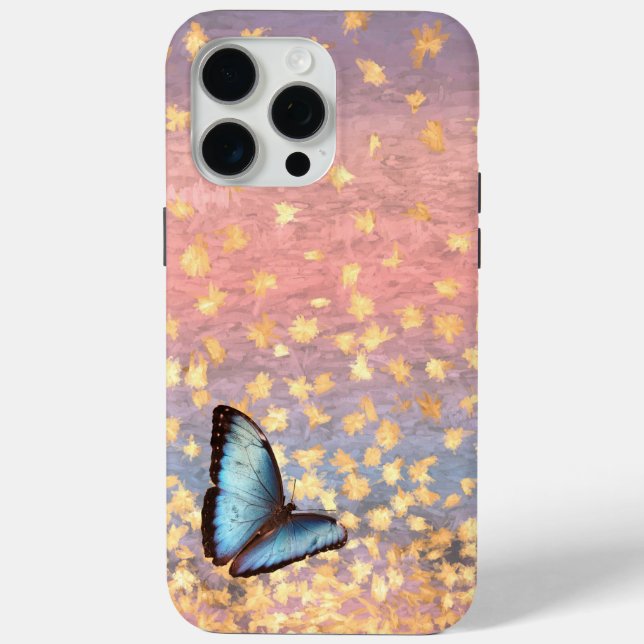 Butterfly Rose Gold Flakes Abstraktes Design Case-Mate iPhone Hülle (Rückseite)
