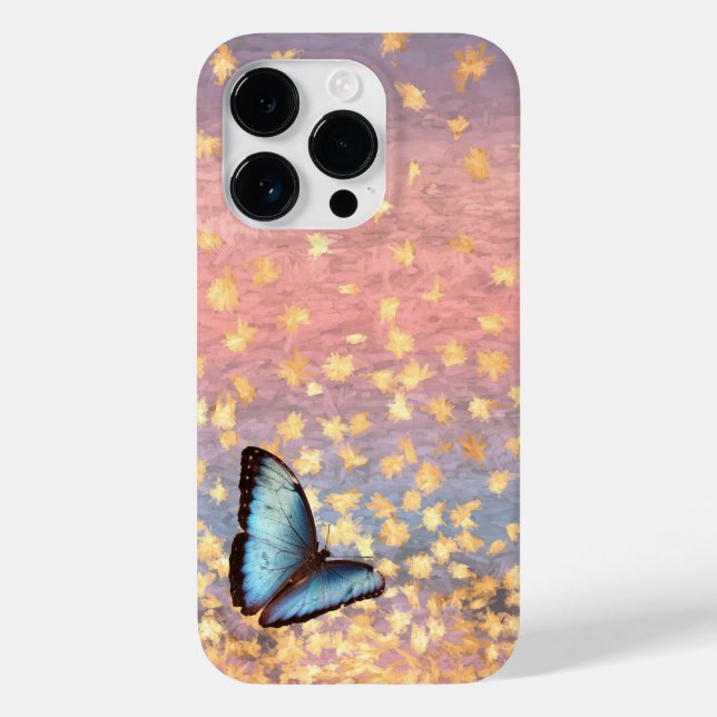 Butterfly Rose Gold Flakes Abstraktes Design Case-Mate iPhone Hülle (Rückseite)
