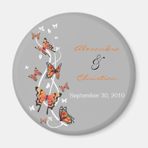 Butterfly Save the Date Hochzeitsankündigung Magnet