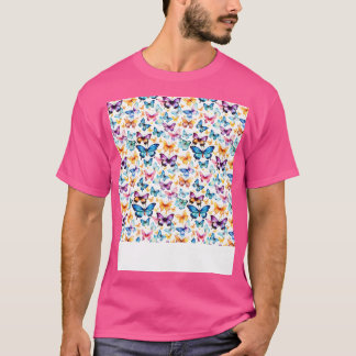 Butterfly Seamless Muster Boho Niedlich Frühlingsi T-Shirt