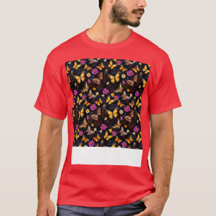 Butterfly Seamless Muster Boho Niedlich Frühlingsi T-Shirt