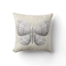 Butterfly Seashells White Warm Neutral Hütte
