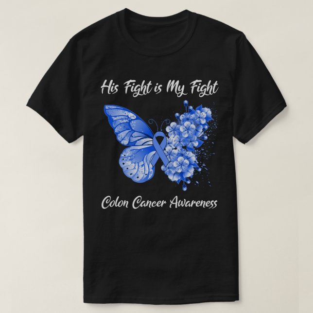 Butterfly Sein Kampf ist mein Anti-Colon-Krebs-Awa T-Shirt (Design vorne)