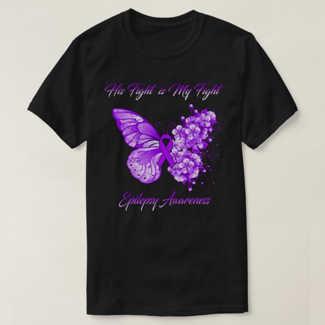 Butterfly Sein Kampf ist mein Kampf Epilepsie Bewu T-Shirt (Design vorne)