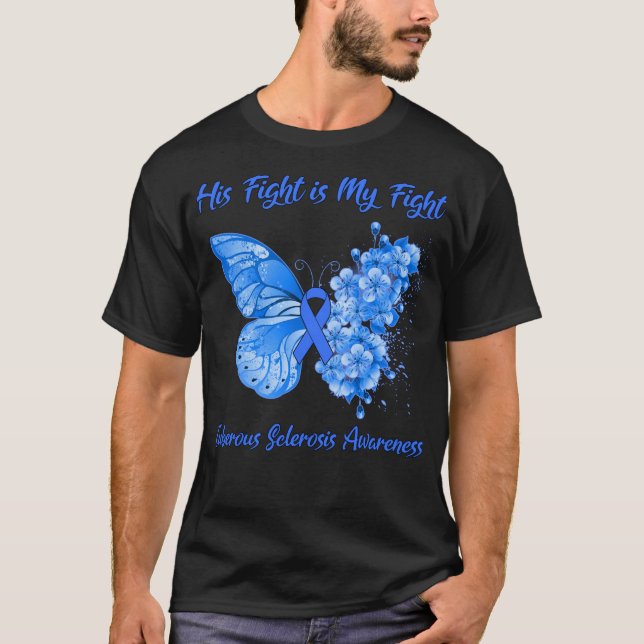 Butterfly Sein Kampf ist mein Kampf gegen die Tube T-Shirt (Vorderseite)