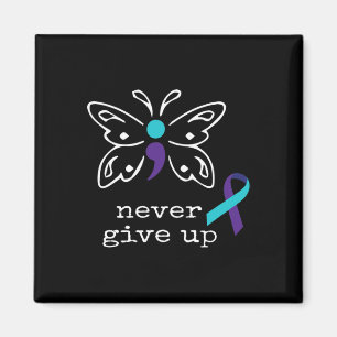 Butterfly Semicolon Geschenk Suizid Prävention Awa Magnet