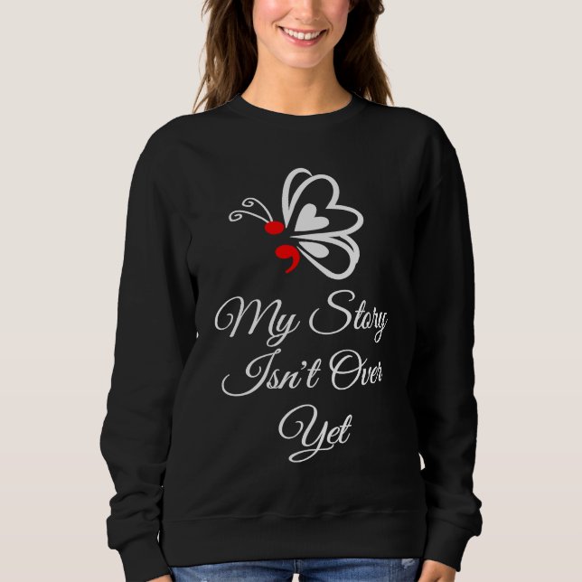 Butterfly Semicolon May Mental Health Awareness Sweatshirt (Vorderseite)