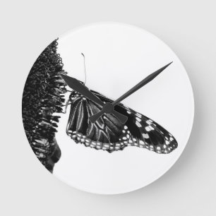 butterfly shy blacq runde wanduhr