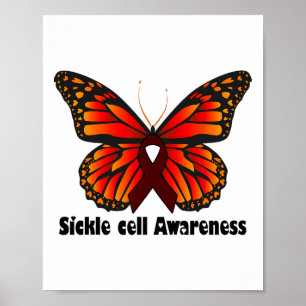 Butterfly-Sickle-T-Shirt-Sichelzellanämie Poster