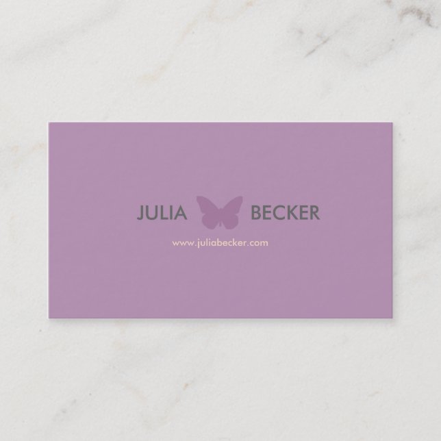 Butterfly Silouhette Business Card Visitenkarte (Vorderseite)