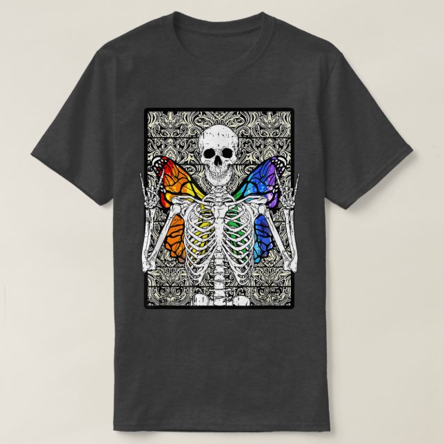 Butterfly Skeleton Fairycore Aesthetic  T-Shirt (Design vorne)