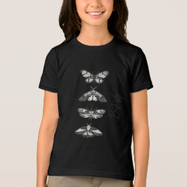 Butterfly Sketch Girls T-Shirt Aesthetic Black tee