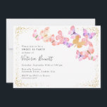 Butterfly Skies Coral Gold Confetti Sweet 16 Einladung<br><div class="desc">Elegante und feminine süße 16 Einladung mit Aquarellschmetterlingen und Goldkonfetti. Dieses delikate Design hat eine hübsche Farbpalette in den Farben Korallenrosa Creme und Gold auf weißem Hintergrund. Alle Texte sind editierbar und Sie können auch die Hintergrundfarbe ändern, wenn Sie möchten. Einfaches minimalistisches Design mit modernem Schmetterlingstil. Bitte stöbern Sie in...</div>