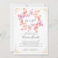 Butterfly Skies Coral Gold Es ist eine Girl Baby D