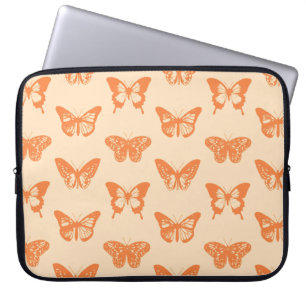 Butterfly-Skizze, Korallenorange Laptopschutzhülle