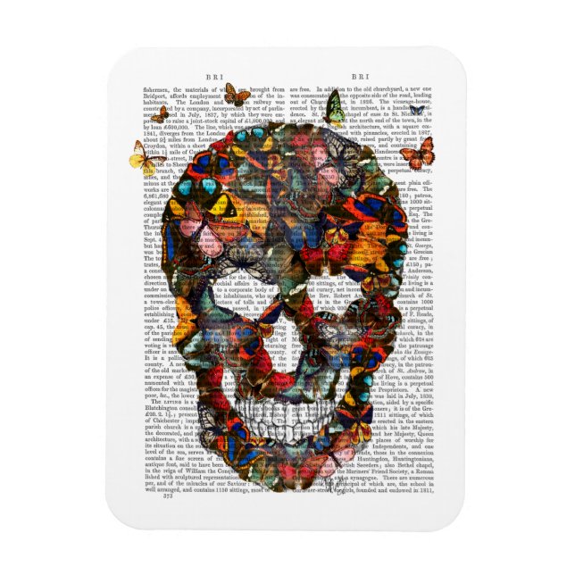 Butterfly Skull Magnet (Vertikal)