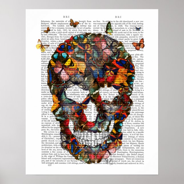 Butterfly Skull Poster (Vorne)