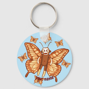 Butterfly Sock Monkey Schlüsselanhänger