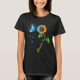 Butterfly Sonnenblume Alopezie Bewusstsein T-Shirt