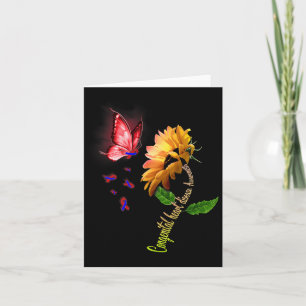 Butterfly Sonnenblume Genitale Herzkrankheit Karte