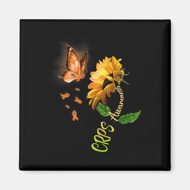 Butterfly Sonnenblumen Crps Bewusstsein Magnet (Vorne)