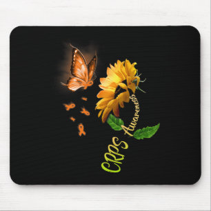 Butterfly Sonnenblumen CRPS-Bewusstsein Mousepad