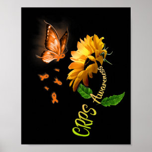 Butterfly Sonnenblumen Crps Bewusstsein Poster