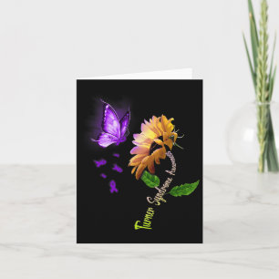 Butterfly Sonnenblumen-Turner-Syndrom Bewusstsein Karte