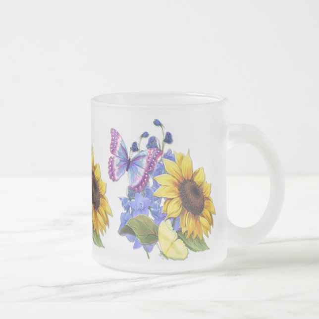 Butterfly Sonnenblumengarten Mattglastasse (Rechts)