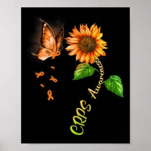 Butterfly Sonnenblumenkrebs Bewusstsein 1 Poster