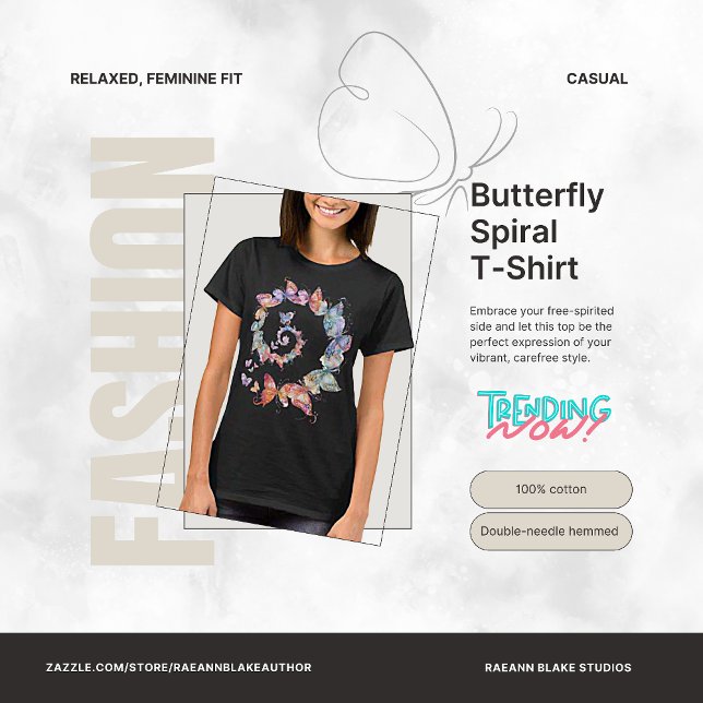 Butterfly Spiral T - Shirt (Von Creator hochgeladen)